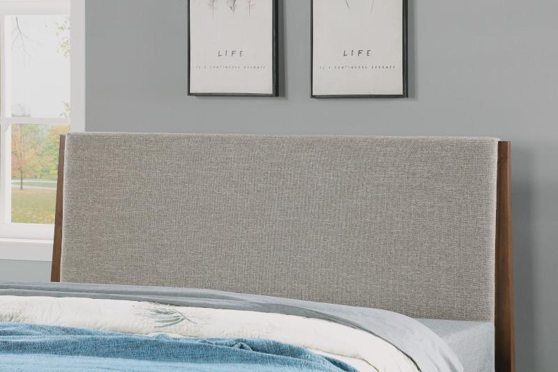 Flexsteel Wynwood Ludwig Upholstered King Platform Bed In Medium Brown