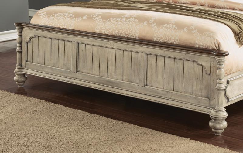 Flexsteel Wynwood Plymouth Queen Poster Bed In Whitewash Wood