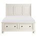 Laurelin Queen Sleigh Platform Storage Bed in White 1714W-1 image