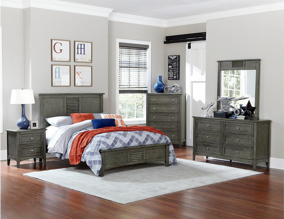 Garcia Queen Panel Bed in Gray