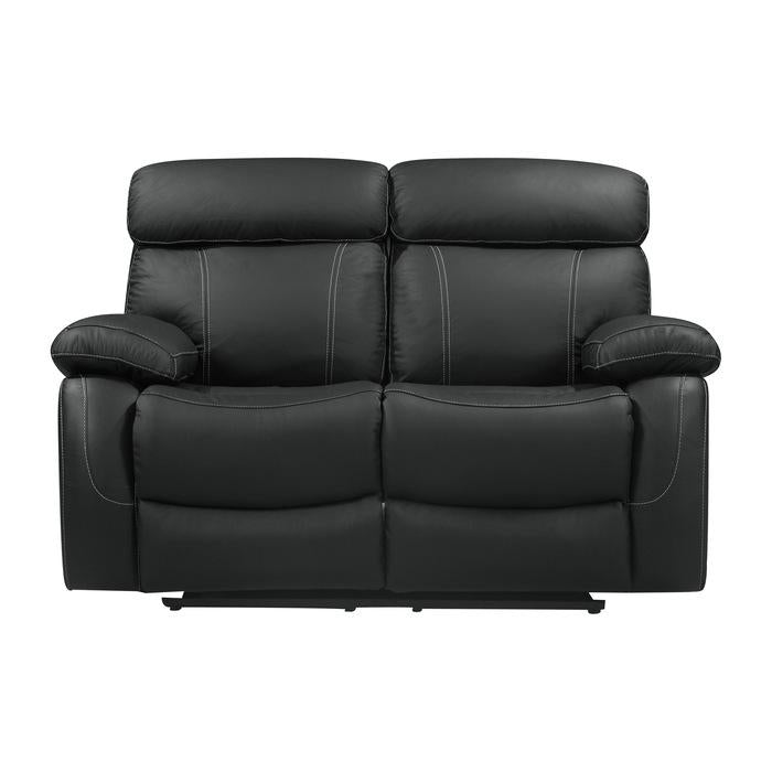 Pendu Double Reclining Loveseat in Black 8326BLK-2 image