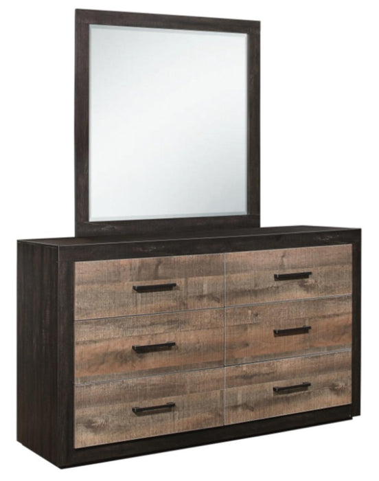 Miter Mirror in Rustin Mahogany & Dark Ebony 1762-6