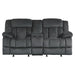 Laurelton Double Glider Reclining Loveseat w/ Center Console in Charcoal 9636CC-2 image