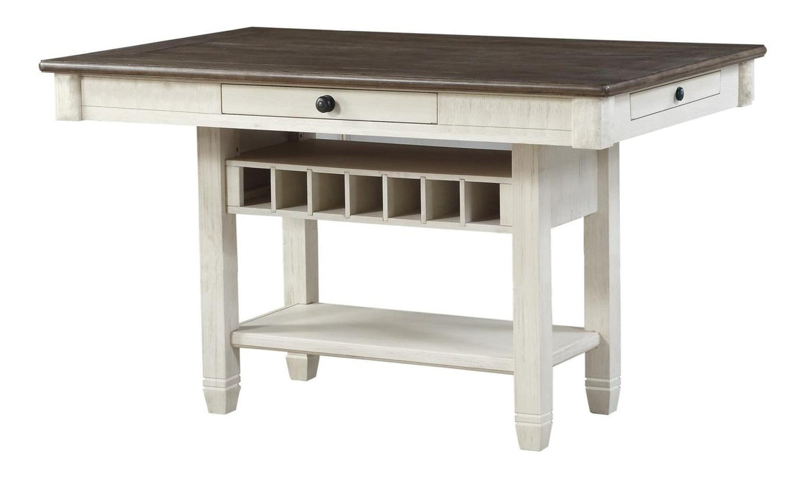 Granby Counter Height Dining Table in White & Brown 5627NW-36*