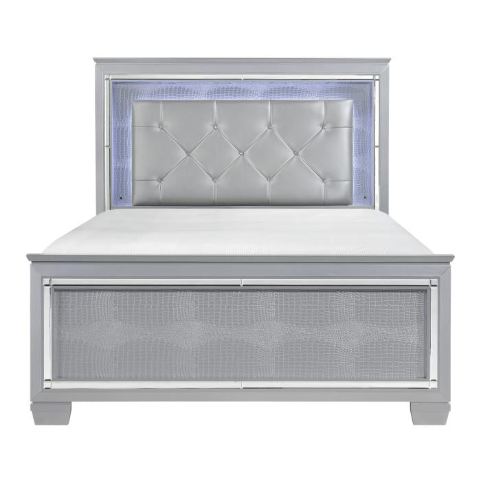 Allura Queen Panel Bed in Silver 1916-1* image