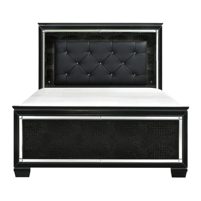 Allura King Panel Bed in Black image