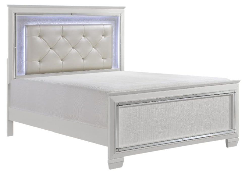 Allura Queen Panel Bed in White 1916W-1*