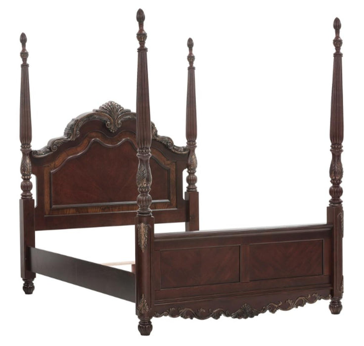 Deryn Park Queen Poster Bed in Cherry 2243-1*