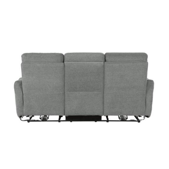 Edition Power Double Lay Flat Reclining Sofa in Dove Grey 9804DV-3PWH