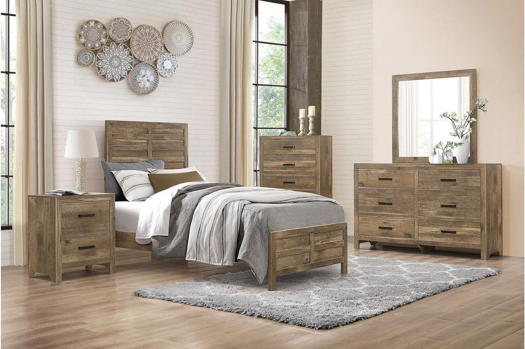 Mandan 6 Drawer Dresser in Weathered Pine 1910-5