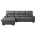 Michigan Sectional with Pull Out Bed and Left Chaise in Dark Gray image