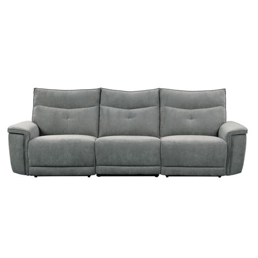 Tesoro Power Double Reclining Sofa w/ Power Headrests in Dark Gray image