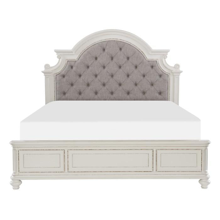 Baylesford Queen Upholstered Panel Bed in Antique White 1624W-1* image