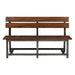 Holverson Bench w/ Back in Rustic Brown 1715-BH image