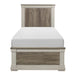 Arcadia Twin Panel Bed in White & Weathered Gray 1677T-1* image