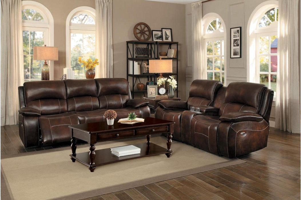 Mahala Double Reclining Sofa in Brown 8200BRW-3