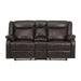 Jude Double Glider Recliner Loveseat in Brown 8201BRW-2 image