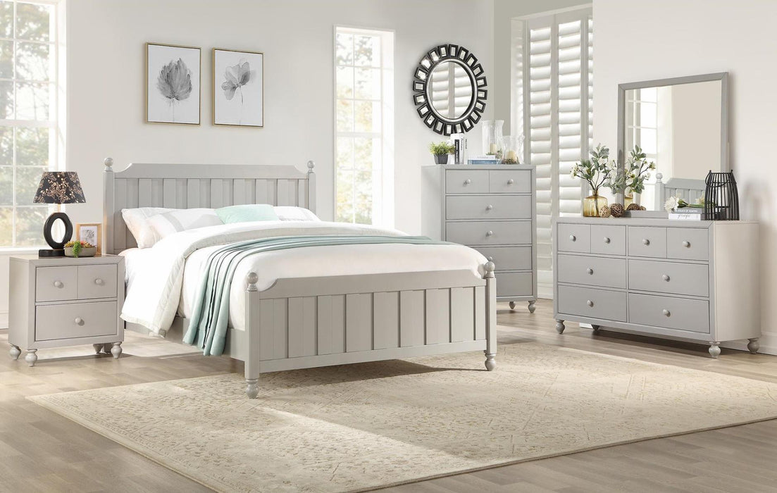 Wellsummer Full Panel Bed in Gray 1803GYF-1*