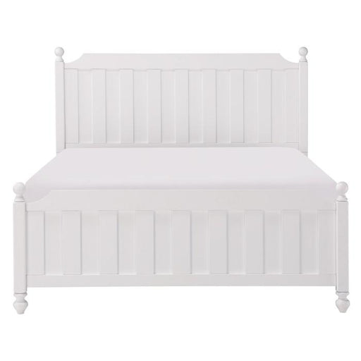 Wellsummer Full Panel Bed in White 1803WF-1* image