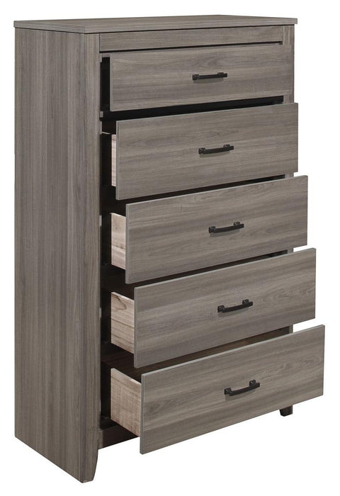 Waldorf 5 Drawer Chest in Dark Gray 1902-9